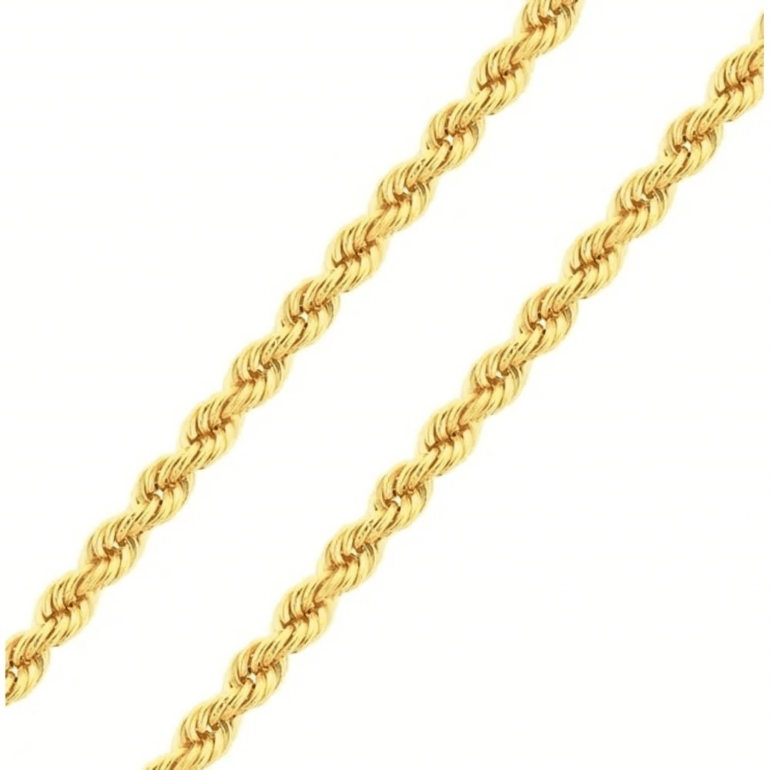 Corrente Cordão Baiano 2,5mm. 60cm - Ouro 5mls