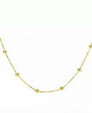 Corrente Veneziana de Bolinhas 50cm - Ouro 10mls