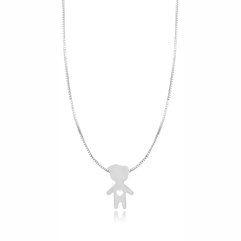 Colar Com Boneco - PRATA 925 – PGP005