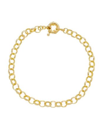 Pulseira Elo Português Grossa. 19cm.