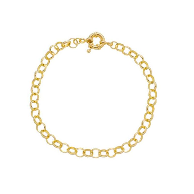 Pulseira Elo Português Grossa. 19cm.
