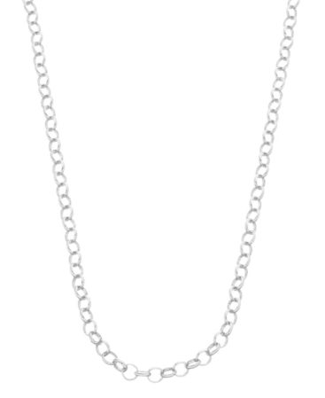 Corrente Elo Português 45cm. Prata 925