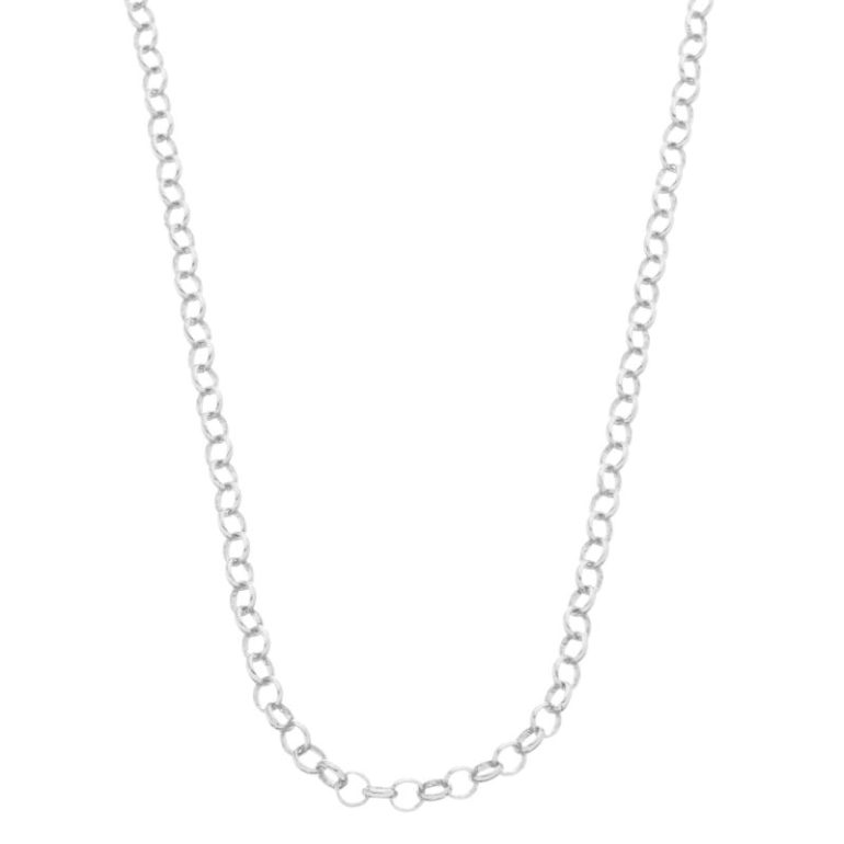 Corrente Elo Português 45cm. Prata 925
