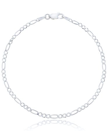 Pulseira 3x1 Fina 2,5mm. Prata 925