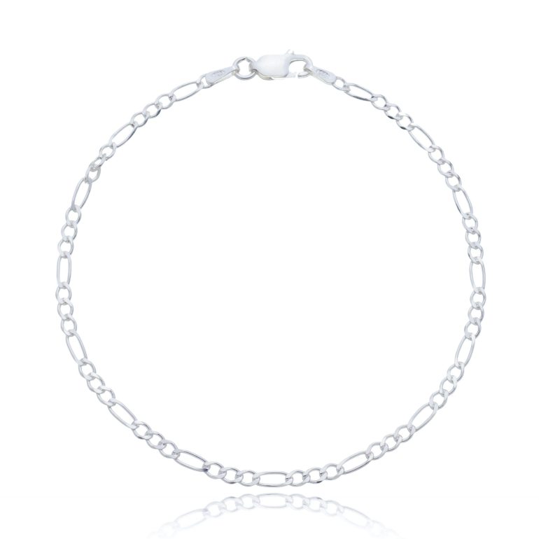 Pulseira 3x1 Fina 2,5mm. Prata 925