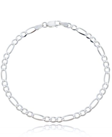 Pulseira 3x1 Média 4mm. Prata 925