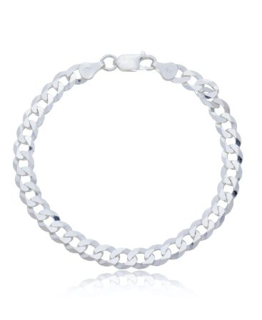 Pulseira Grumet Grossa 6mm. Prata 925