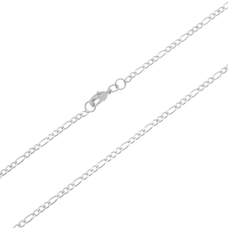 Corrente 3x1 Fina 3mm. 45cm - Ródio