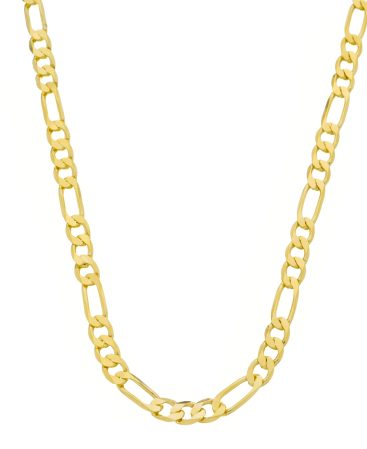 Corrente 3×1 Grossa 5mm.  60cm - Ouro 5mls