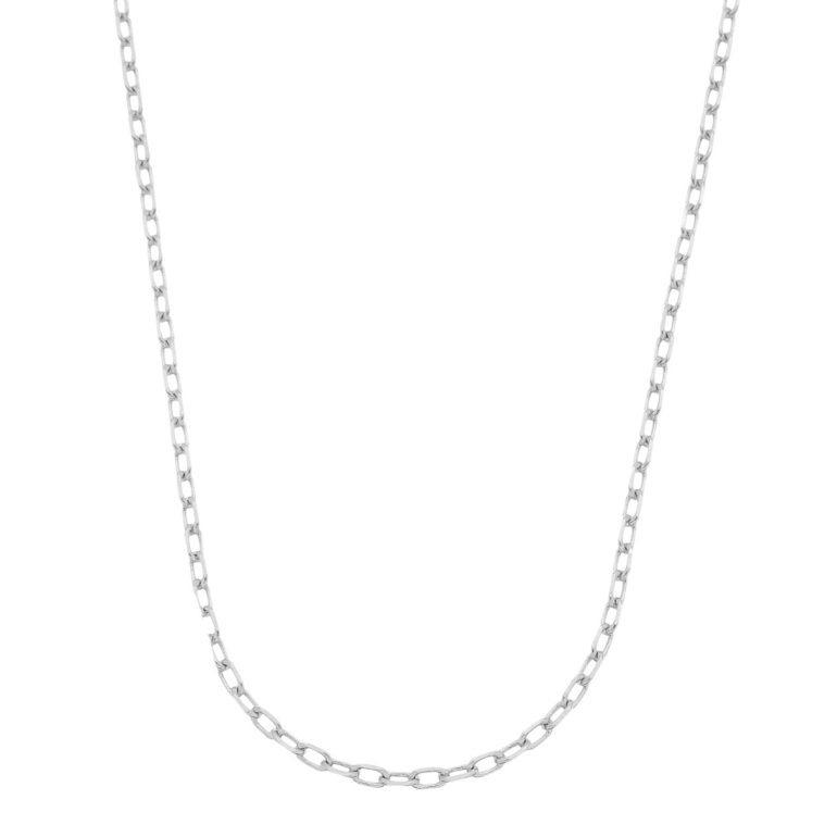 Corrente Cadeado Diamantada 60cm - Ródio