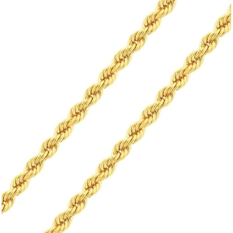 Corrente Cordão Baiano M 3,0mm.  - Ouro 5mls
