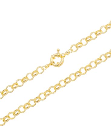 Corrente Elo Port. Grossa 6,0mm. 60cm - Ouro 5mls