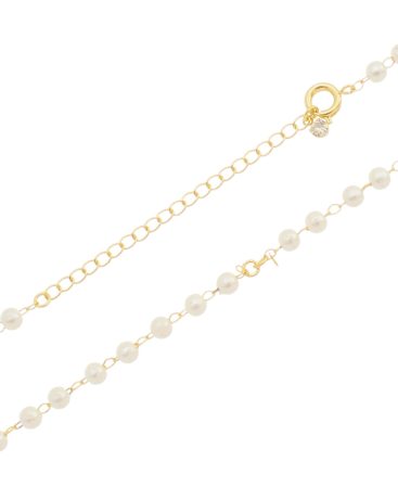 Corrente Pérolas 60cm - Ouro 5mls