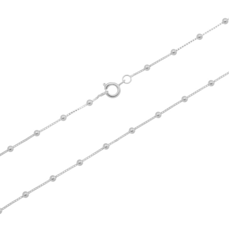 Corrente Veneziana de Bolinhas 60cm – Prata 50mls