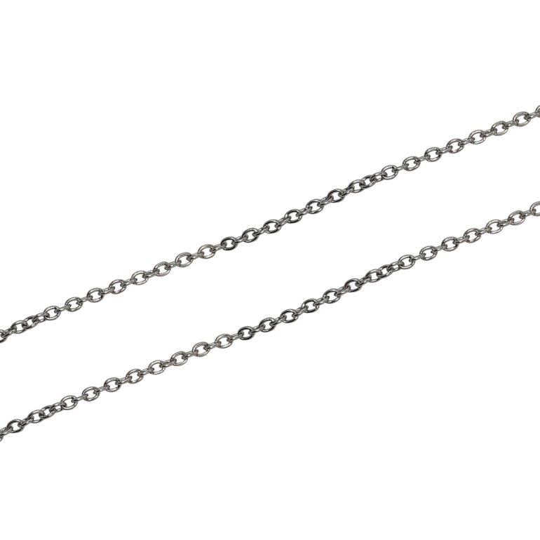 Corrente Cadeadinho Fina 1,0mm 45cm - Inox