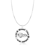 Pingente com Bebê e Informações - Prata 925 - PGP010