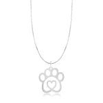 Pingente Patinha Vazada Com Coração Central - PRATA 925 - PGP022