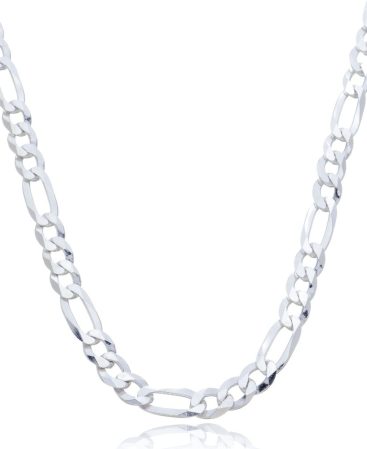 Corrente 3x1 Grossa 6mm. 60cm. Prata 925