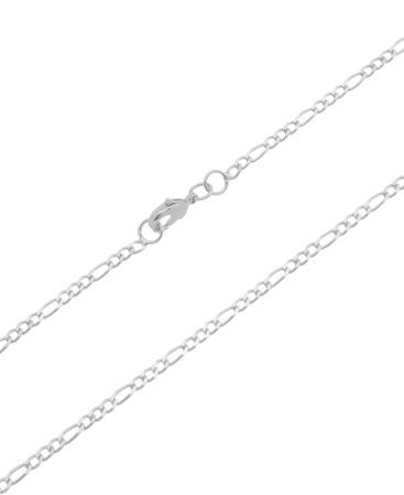 Corrente 3x1 Fina 3mm. 60cm - Ródio