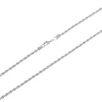 Corrente Cordão Baiano M 3,0mm. - Ródio