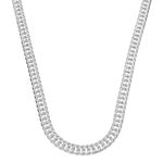 Corrente Grumet Dupla Grossa 7mm. 35cm - Ródio