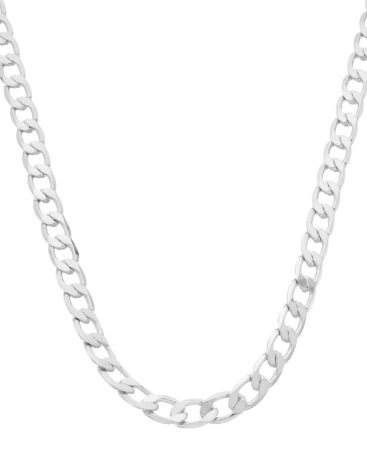 Corrente Grumet Grossa 6mm. 60cm. Prata 925