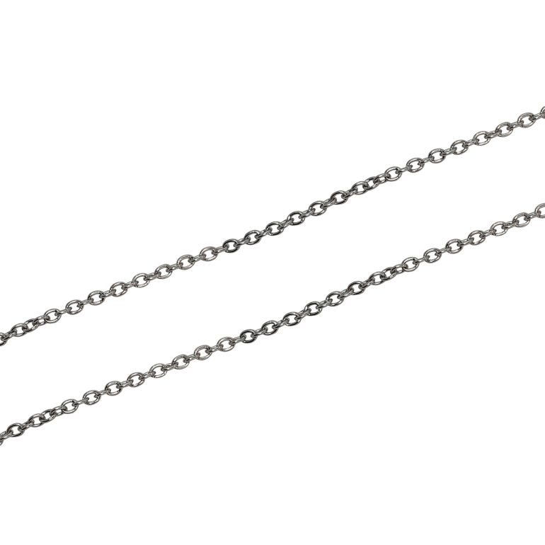 Corrente Cadeadinho Fina 1,0mm 45cm - Inox