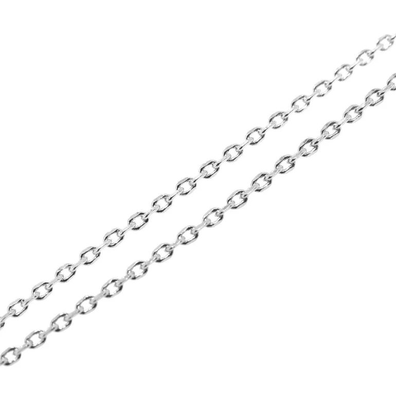 Corrente Americana 35cm - Ródio